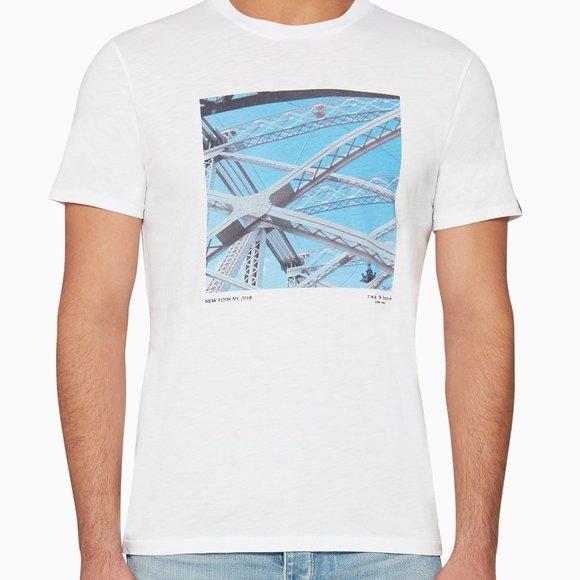 Rag & Bone Bridge New York, NY 2018 Graphic Tee White - Picture 1 of 2